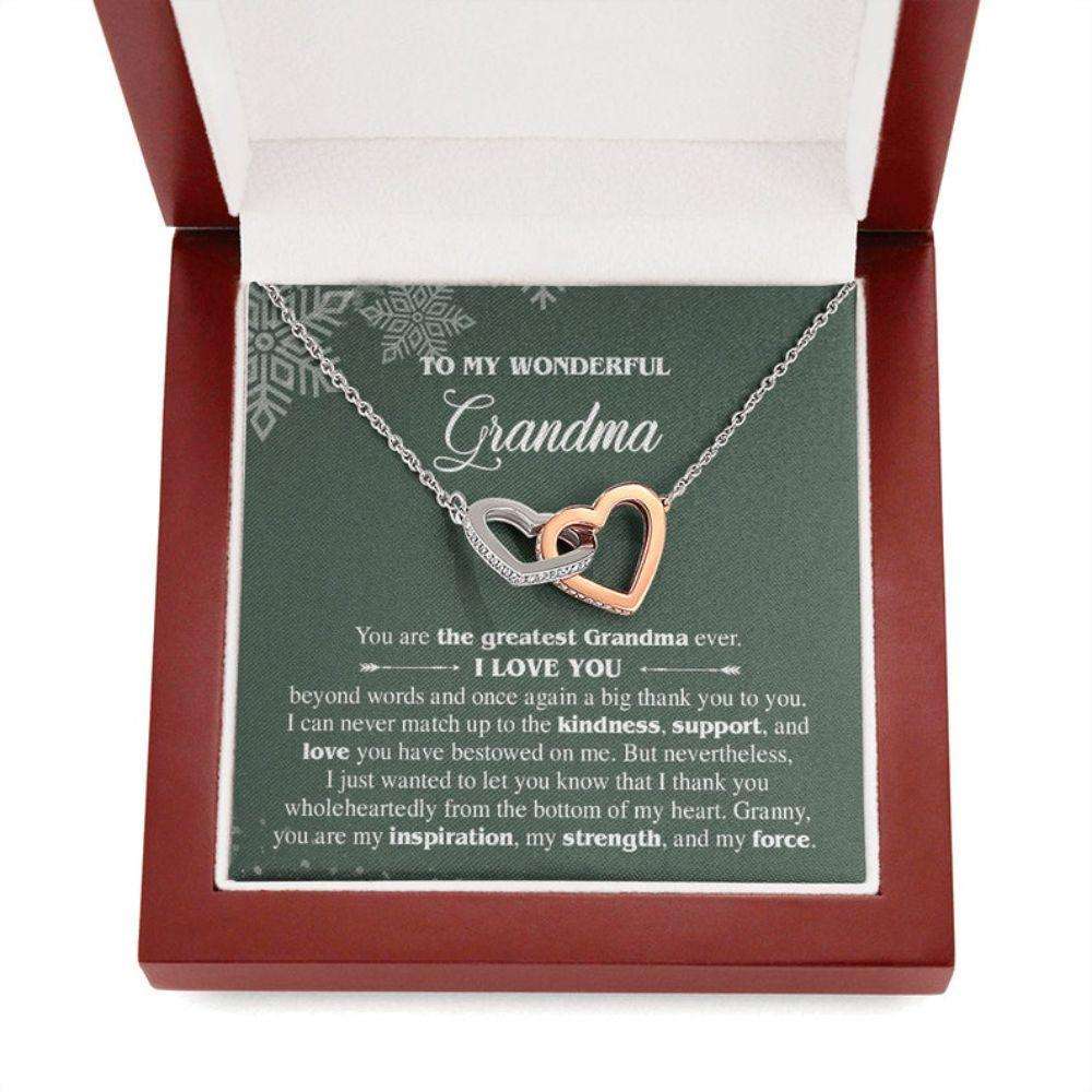 Grandmother Necklace, To My Grandma Gift For Christmas, Gift For Grandmother From Granddaughter, Granson, Meaning Xmas Necklace For Grandma Gifts For Daughter Rakva