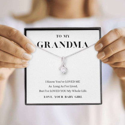 Grandmother Necklace, To My Grandma Necklace, Love You My Whole Life, Grandma’S Gift From Granddaughter Gifts For Daughter Rakva