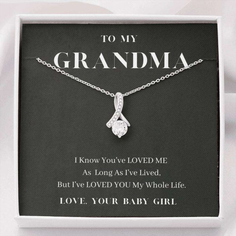 Grandmother Necklace, To My Grandma Necklace, Love You My Whole Life, Grandma’S Gift From Granddaughter Gifts For Daughter Rakva