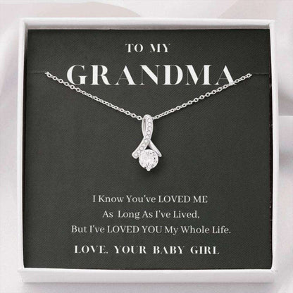 Grandmother Necklace, To My Grandma Necklace, Love You My Whole Life, Grandma’S Gift From Granddaughter Gifts For Daughter Rakva