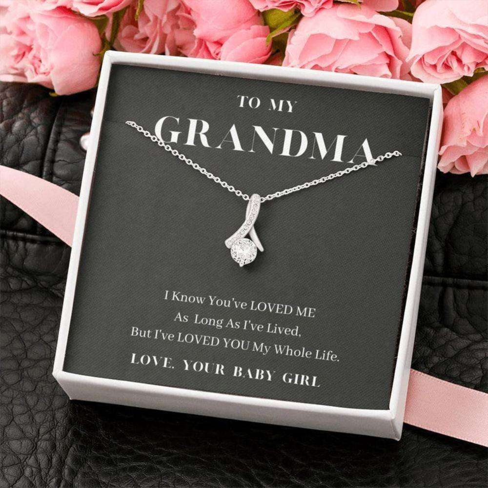Grandmother Necklace, To My Grandma Necklace, Love You My Whole Life, Grandma’S Gift From Granddaughter Gifts For Daughter Rakva