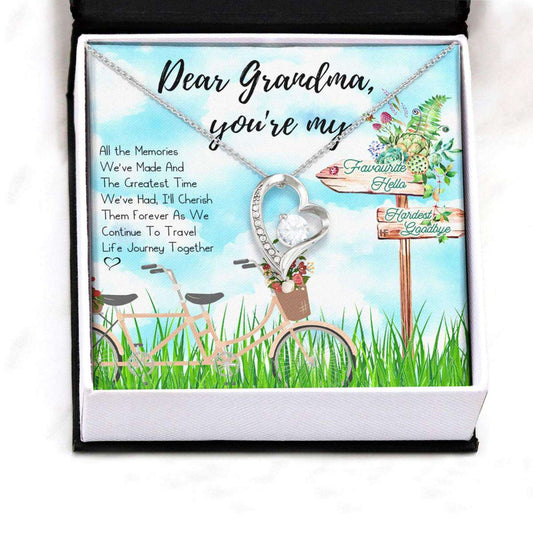 Grandmother Necklace, Vintage Gift For Your Beloved Grandma On Mother’S Day With Bicycle Forever Love Necklaces Gifts for Grandmother Rakva
