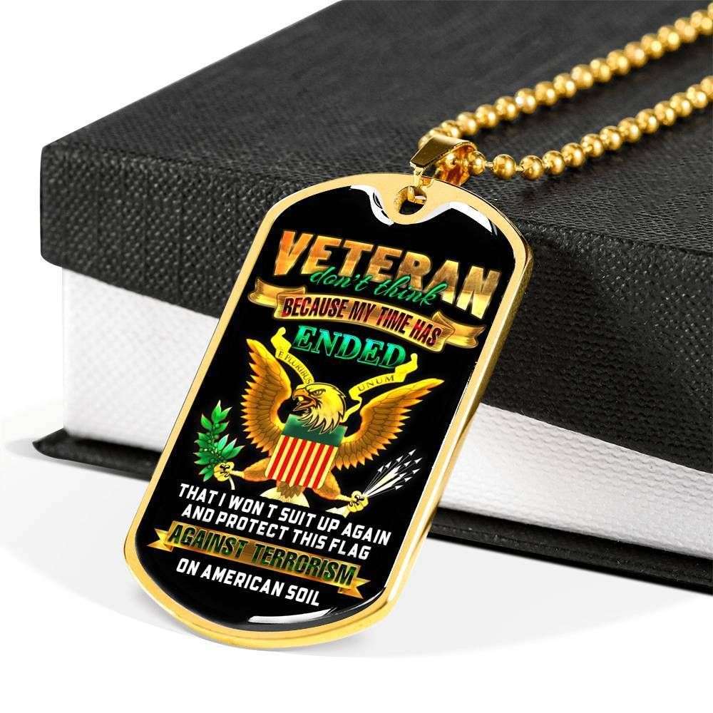 Grandpa Dog Tag, Custom American Veterans Engraving Dog Tag Military Chain Necklace Dog Tag Father's Day Rakva