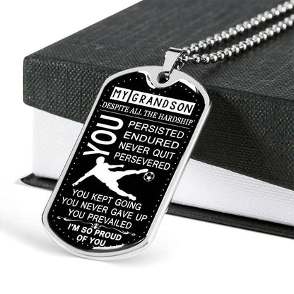 Grandson Dog Tag, To My Grandson Dog Tag : Grandson Gifts From Grandparents, Grandson Birthday Dog Tag-1 Gifts for Grandson Rakva