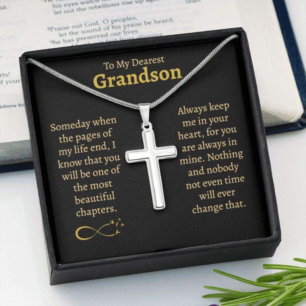 Grandson Neckalce, Gift For Grandson From Grandmother, To Grandson Necklace Gifts for Grandmother Rakva