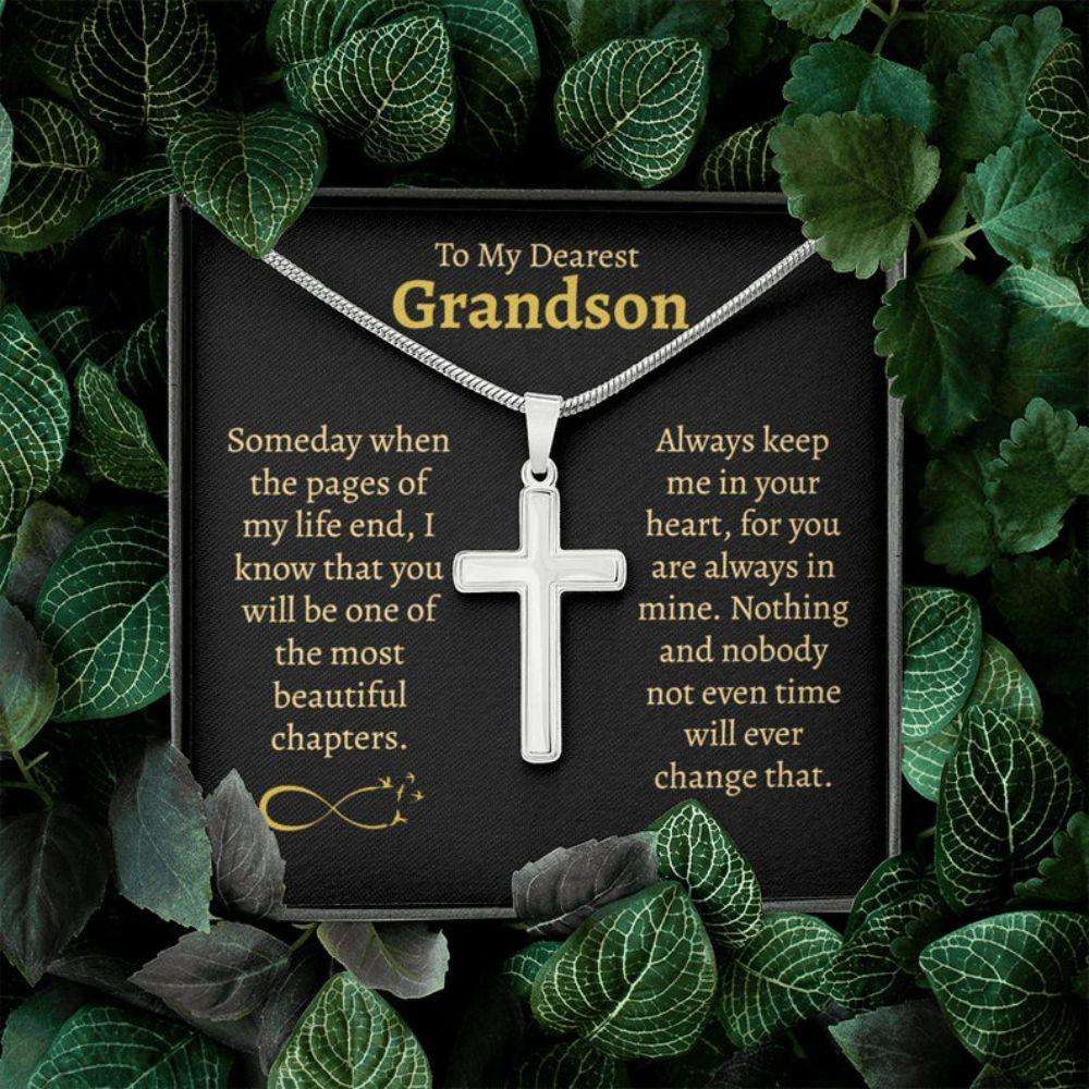 Grandson Neckalce, Gift For Grandson From Grandmother, To Grandson Necklace Gifts for Grandmother Rakva