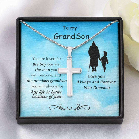 Grandson Necklace, Gift For Grandson From Grandma, Graduation Necklace For Archievement Rakva