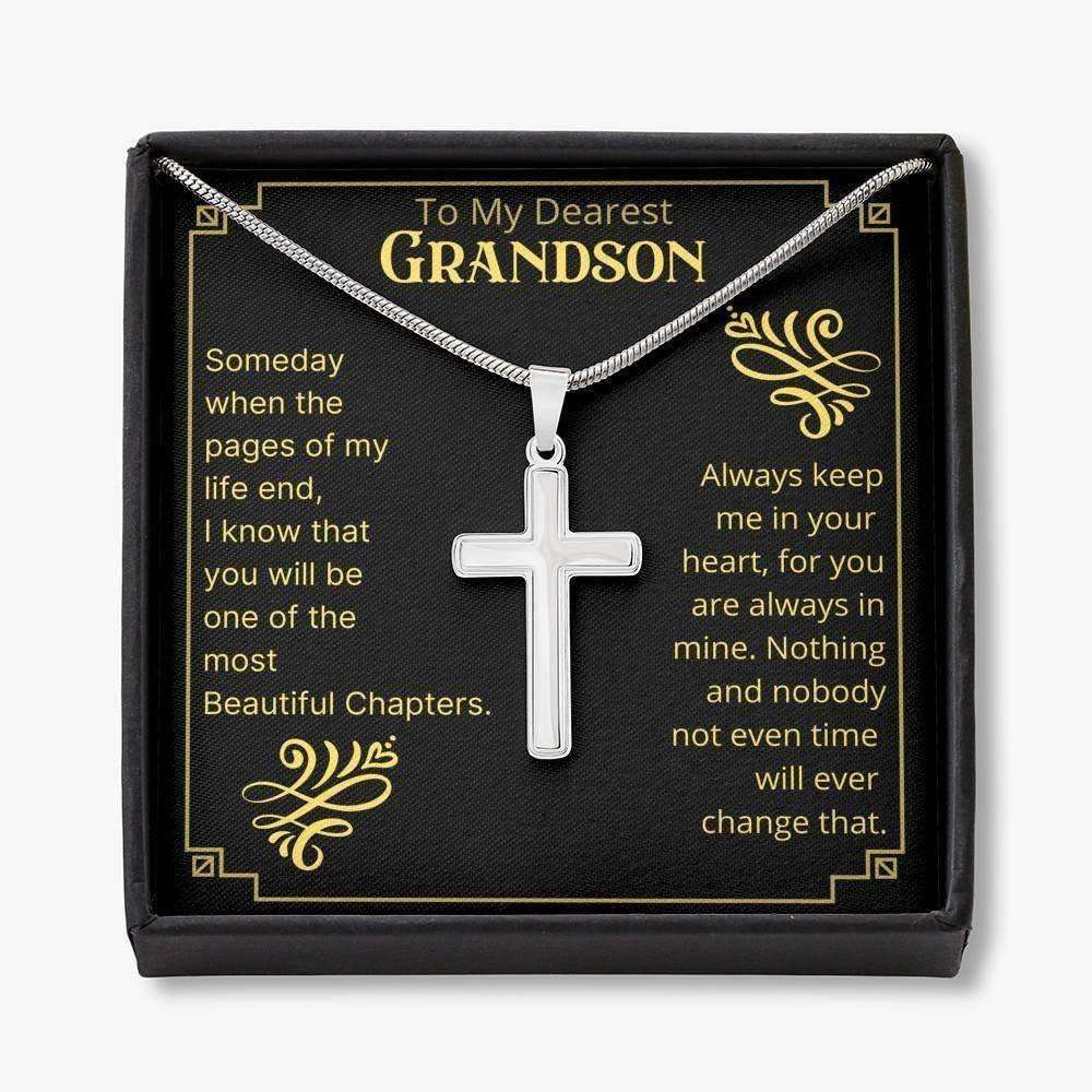 Grandson Necklace, Necklace Gift For Grandson Gift From Grandmother, Birthday, Communion Gifts for Grandson Rakva