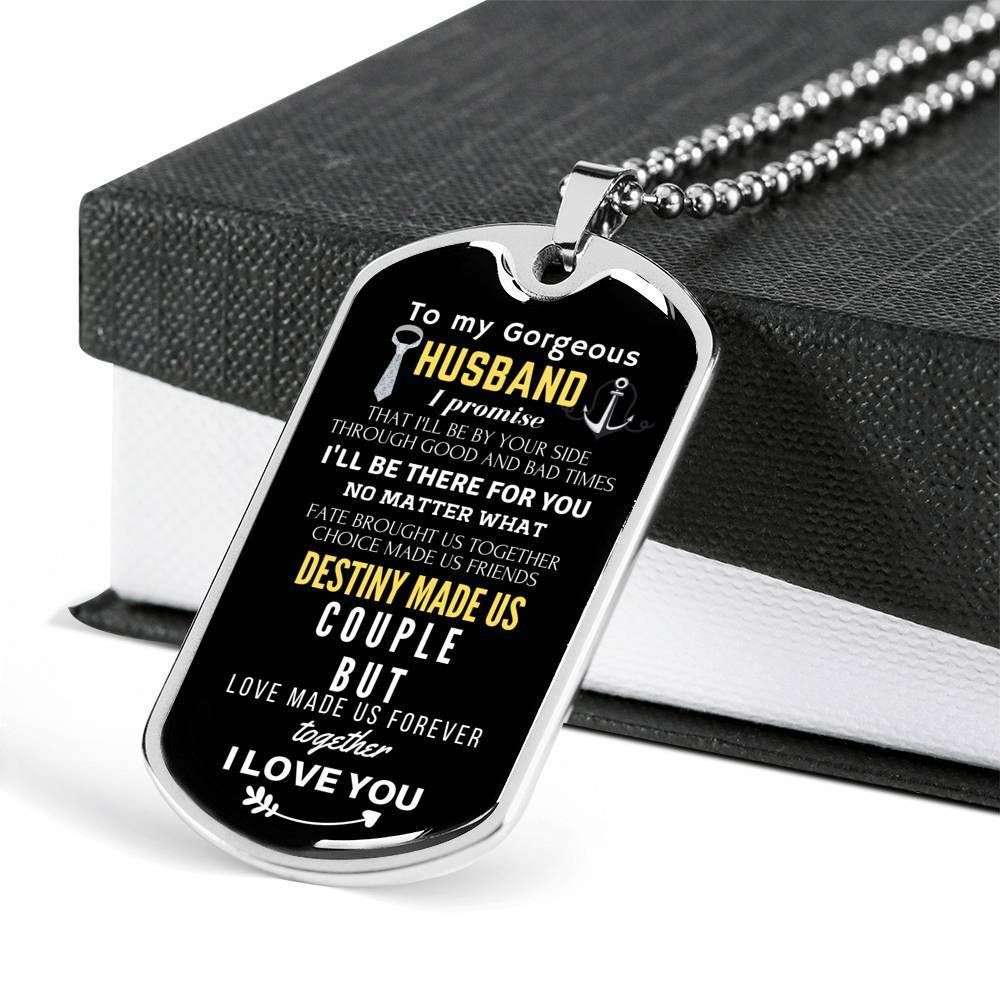 Husband Dog Tag, Custom Military Dog Tag Necklace For Husband Dog Tag Gifts For Husband Rakva
