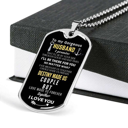 Husband Dog Tag, Custom Military Dog Tag Necklace For Husband Dog Tag Gifts For Husband Rakva