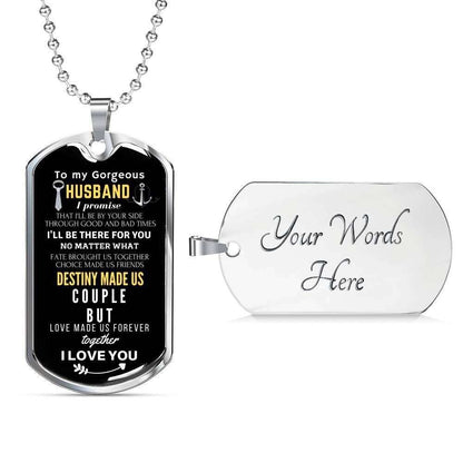 Husband Dog Tag, Custom Military Dog Tag Necklace For Husband Dog Tag Gifts For Husband Rakva