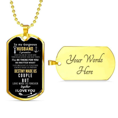 Husband Dog Tag, Custom Military Dog Tag Necklace For Husband Dog Tag Gifts For Husband Rakva