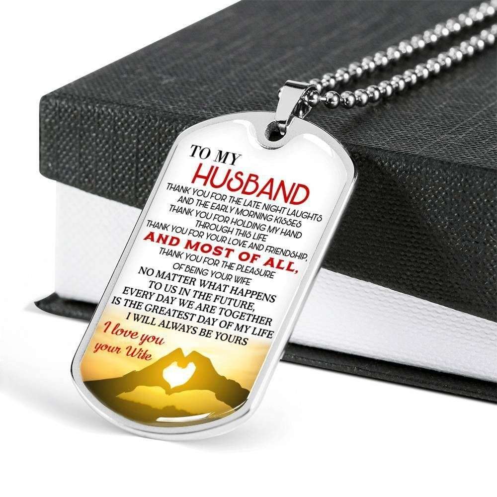 Husband Dog Tag Custom Picture, Dog Tag Necklace For Husband I Will Always Be Yours Father's Day Rakva
