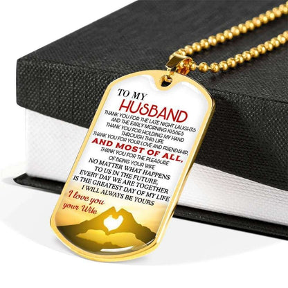 Husband Dog Tag Custom Picture, Dog Tag Necklace For Husband I Will Always Be Yours Father's Day Rakva