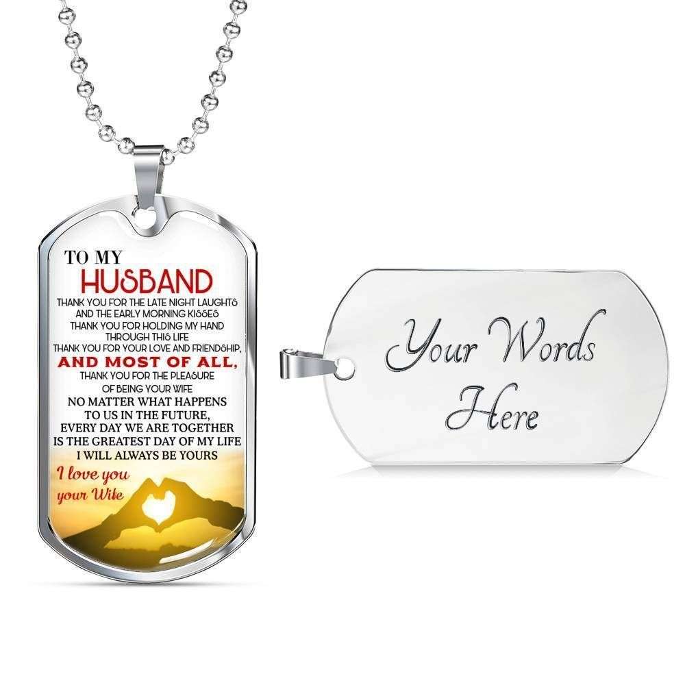 Husband Dog Tag Custom Picture, Dog Tag Necklace For Husband I Will Always Be Yours Father's Day Rakva