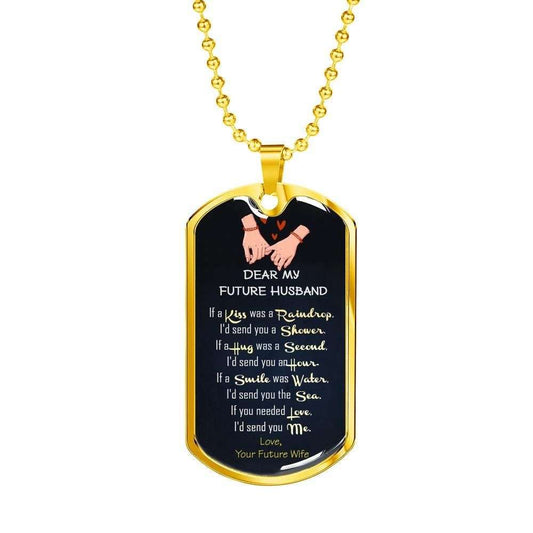 Husband Dog Tag Custom Picture, Future Husband Dog Tag Necklace, Gifts For Him From Future Wife, Necklace Gift For Him Gifts For Husband Rakva