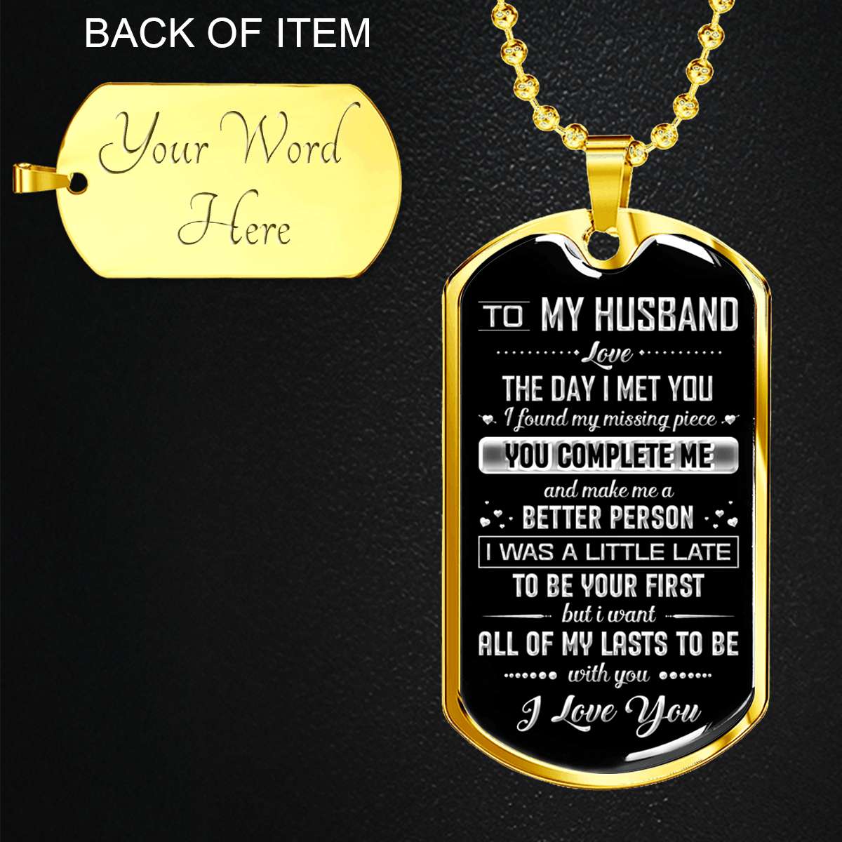 Husband Dog Tag Custom Picture, Gift For Husband Dog Tag Necklace Love The Day I Met You Father's Day Rakva