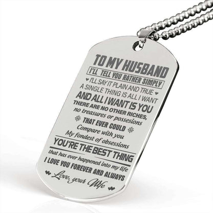 Husband Dog Tag Custom Picture, Gift For Husband Dog Tag Necklace You Are The Best Thing Father's Day Rakva