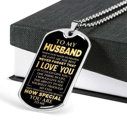 Husband Dog Tag Custom Picture, How Special You Are To Me Dog Tag Necklace For Husband Father's Day Rakva