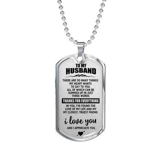 Husband Dog Tag Custom Picture, I Appreciate You Dog Tag Necklace For Husband Gifts For Husband Rakva