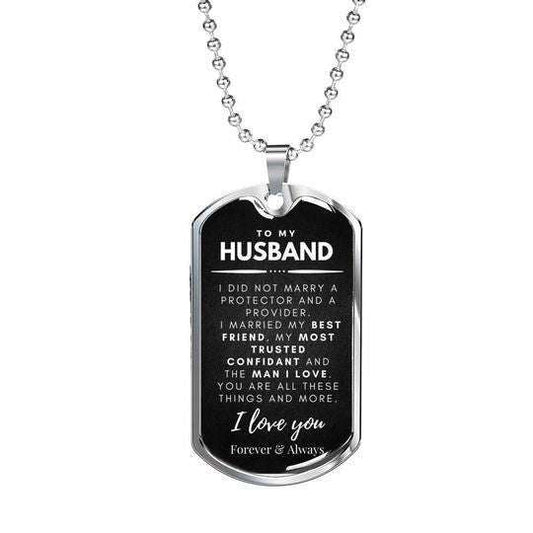 Husband Dog Tag Custom Picture, I Married My Most Trusted Confidant Dog Tag Necklace Gift For Husband Gifts For Husband Rakva