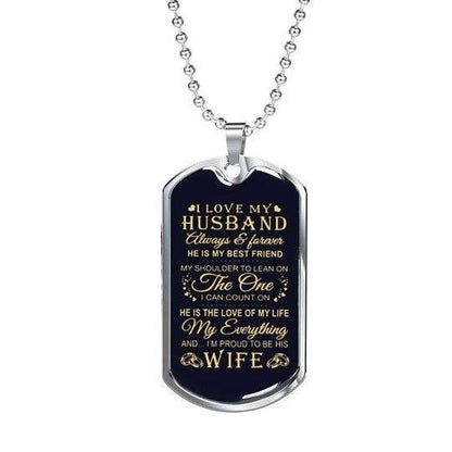 Husband Dog Tag Custom Picture, Love My Husband Always And Forever Dog Tag Necklace Gift For Him Gifts For Husband Rakva