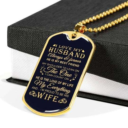 Husband Dog Tag Custom Picture, Love My Husband Always And Forever Dog Tag Necklace Gift For Him Gifts For Husband Rakva