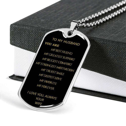 Husband Dog Tag, Custom Picture My Forever Dog Tag Military Chain Necklace Dog Tag Father's Day Rakva