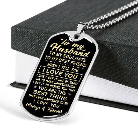 Husband Dog Tag, Custom You Are My Best Thing Dog Tag Military Chain Necklace Gift For Husband Dog Tag Military Chain Rakva