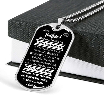 Husband Dog Tag, It’S You I Want To Hold Dog Tag Military Chain Necklace Gift For Husband Gifts For Husband Rakva