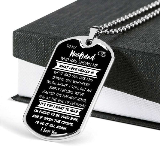 Husband Dog Tag, It’S You I Want To Hold Dog Tag Military Chain Necklace Gift For Husband Gifts For Husband Rakva