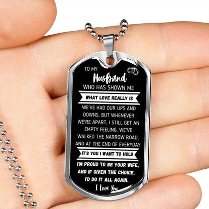Husband Dog Tag, It’S You I Want To Hold Dog Tag Military Chain Necklace Gift For Husband Gifts For Husband Rakva