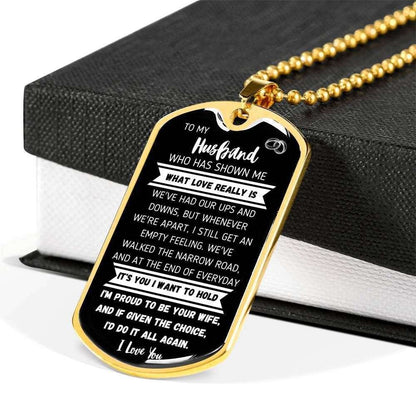 Husband Dog Tag, It’S You I Want To Hold Dog Tag Military Chain Necklace Gift For Husband Gifts For Husband Rakva