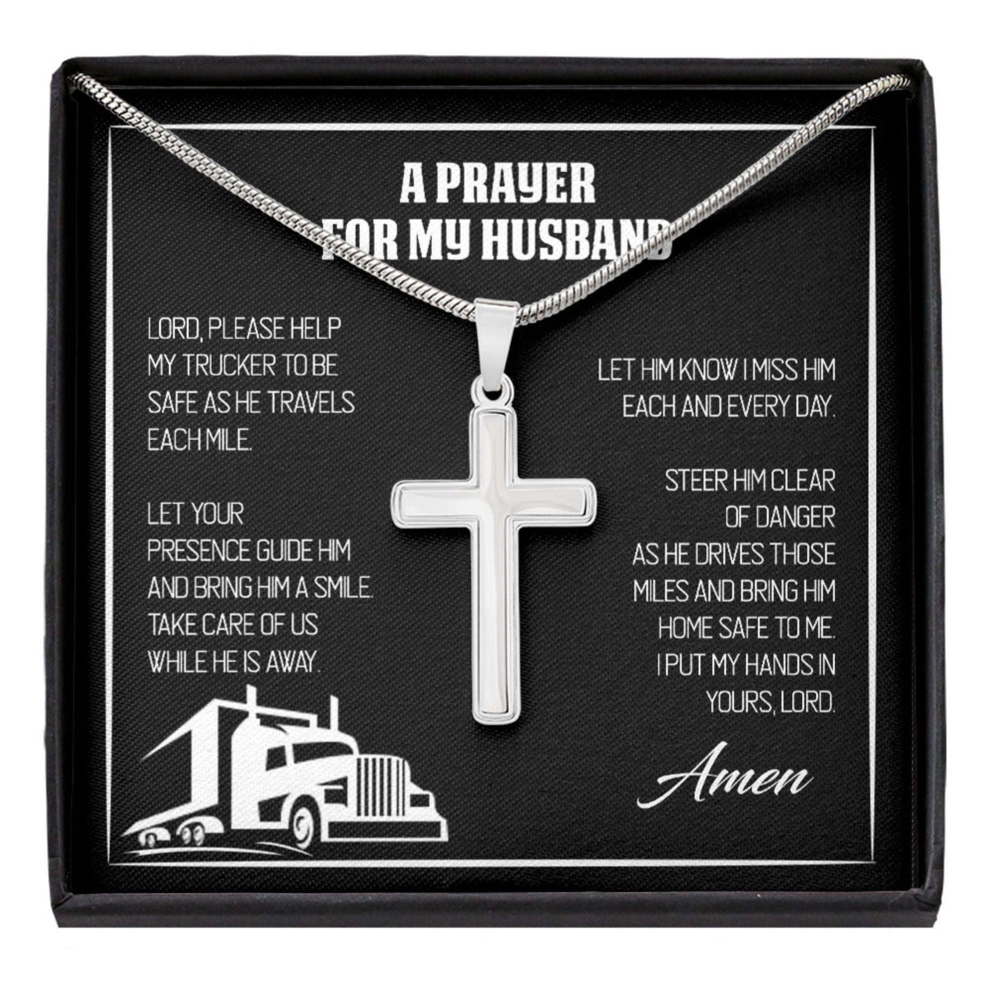 Husband Necklace, A Prayer For My Husband €“ Trucker Gift Husband