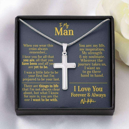Husband Necklace Gift, First Anniversary Husband Gift From Wife, Husband Thank You Father's Day Rakva