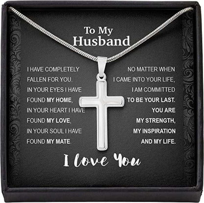 Husband Necklace, To Husband Last Strength Inspiration Life Necklace Gift From Wife Father's Day Rakva