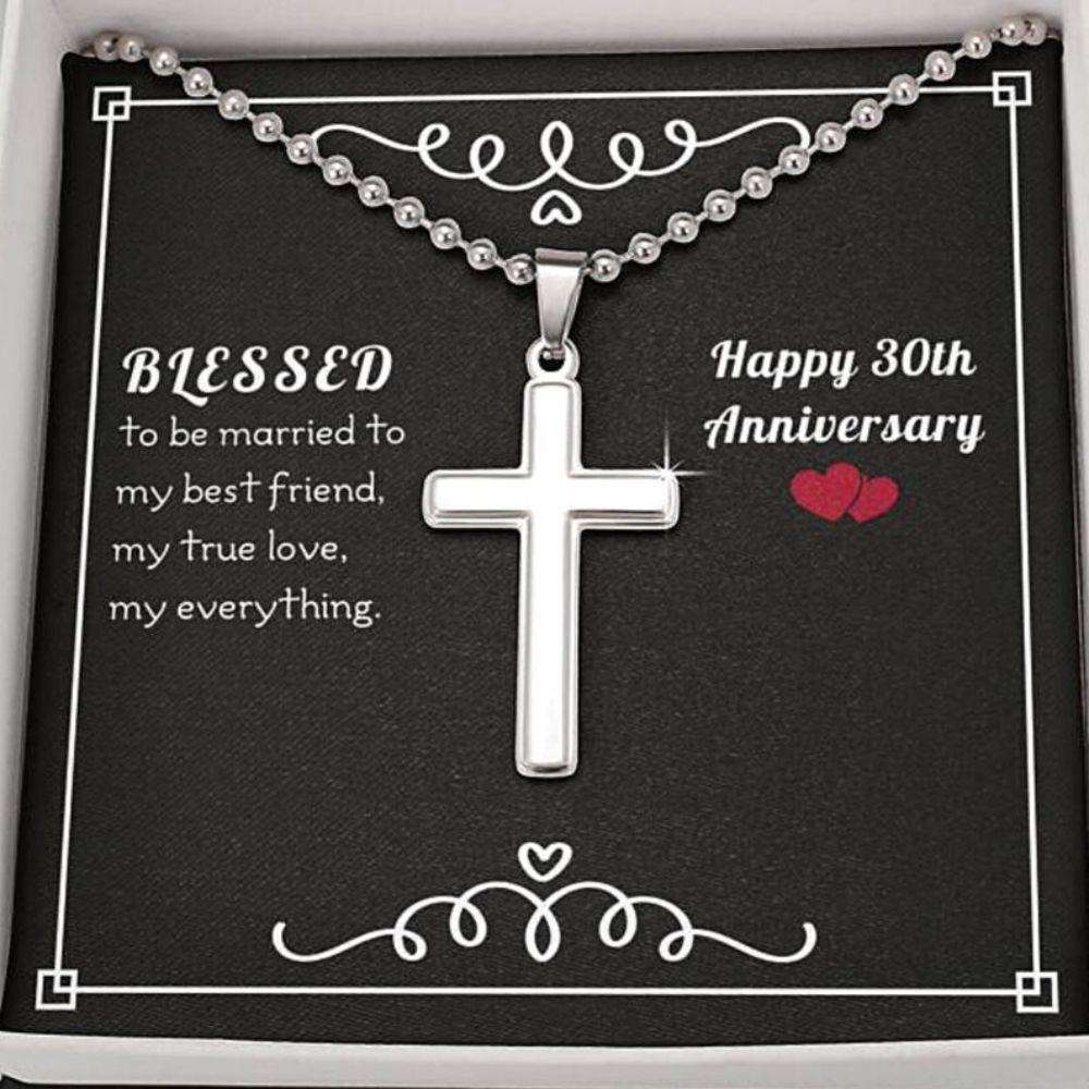Husband Necklace, To My Husband Necklace Gift “ Blessed 30Th Anniversary Necklace Gifts For Husband Rakva