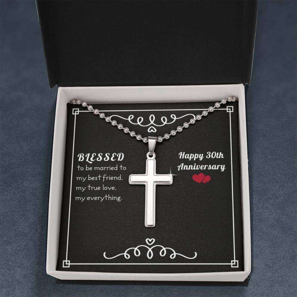 Husband Necklace, To My Husband Necklace Gift “ Blessed 30Th Anniversary Necklace Gifts For Husband Rakva