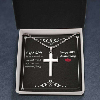 Husband Necklace, To My Husband Necklace Gift “ Blessed 30Th Anniversary Necklace Gifts For Husband Rakva