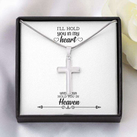 I’Ll Hold You In My Heart Forever Faithful Cross Necklace “ Gift Necklace Message Card Rakva
