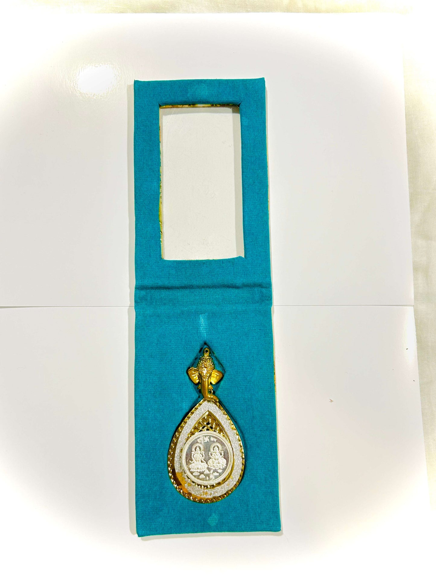 999.9 Purity Ganesh Lakshmi ji Silver Coins With Pink flower Diwali Gift Wrap For Birthday and Marriage Anniversary (Copy) Rakva