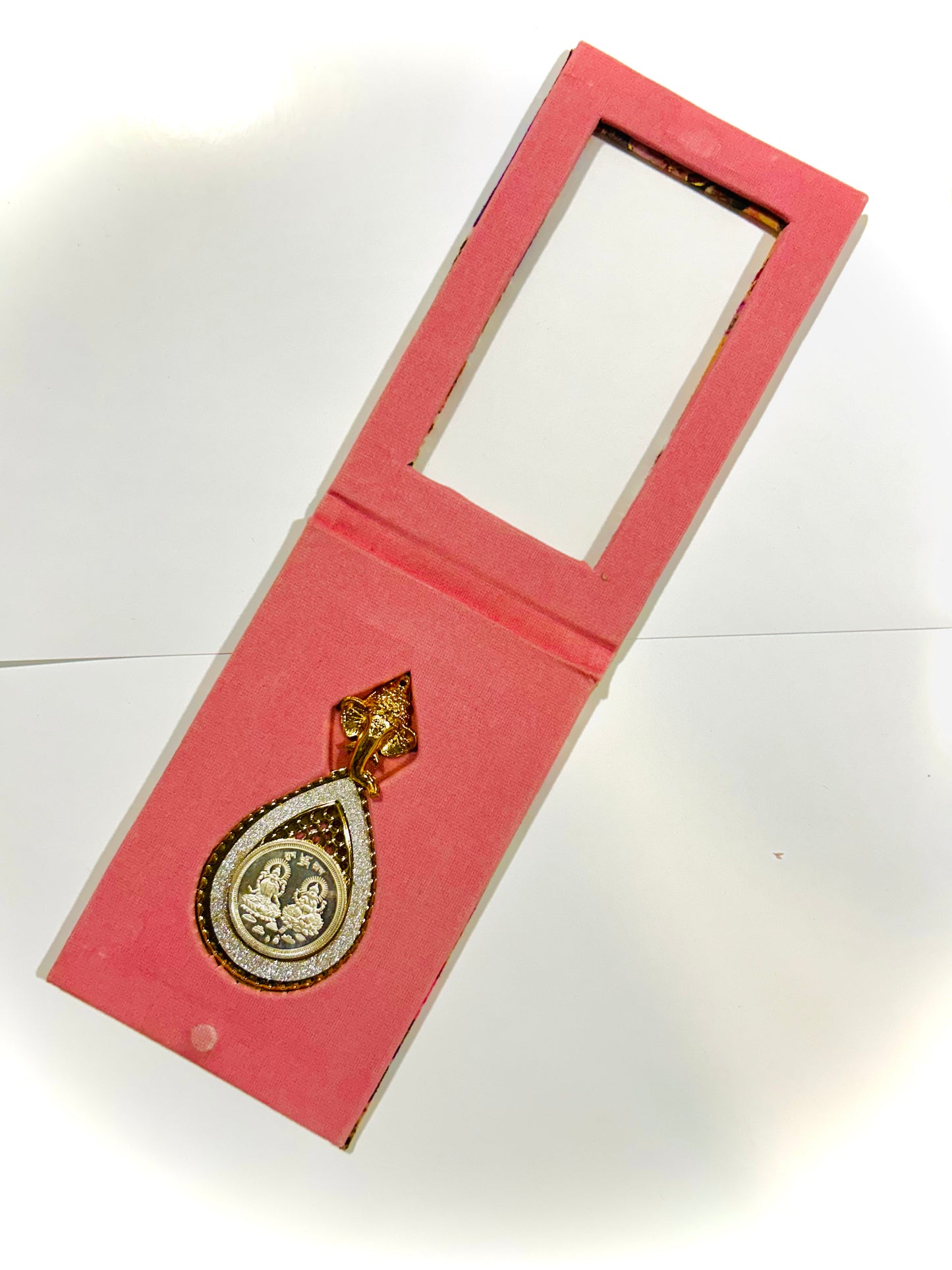 999.9 Purity Ganesh Lakshmi ji Silver Coins With Pink flower Diwali Gift Wrap For Birthday and Marriage Anniversary