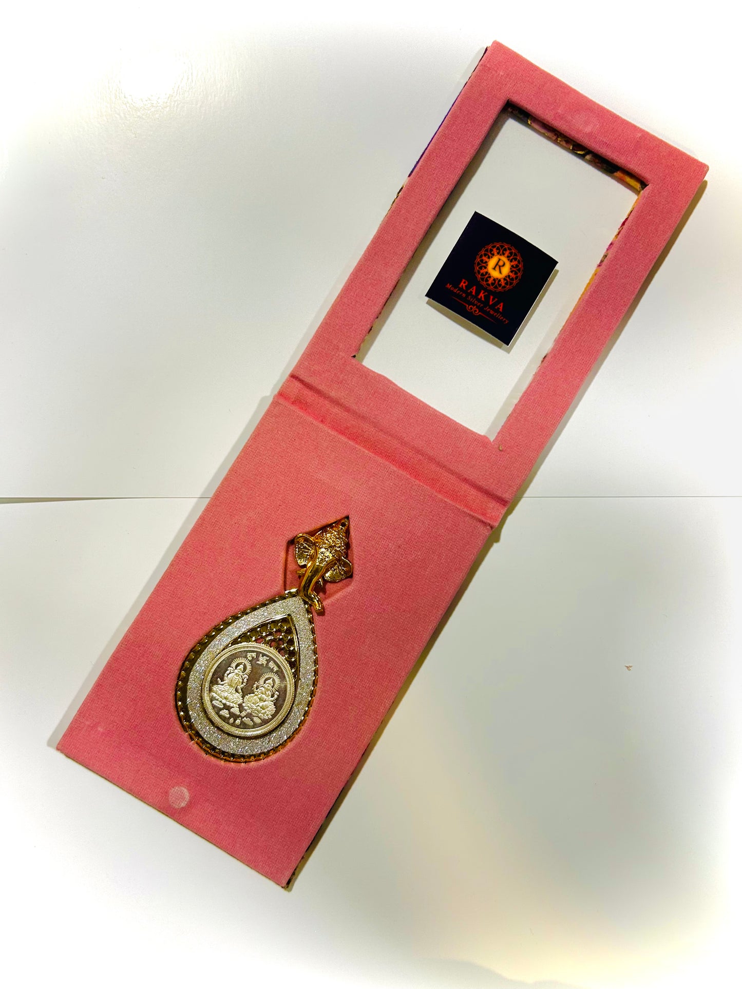 999.9 Purity Ganesh Lakshmi ji Silver Coins With Pink flower Diwali Gift Wrap For Birthday and Marriage Anniversary