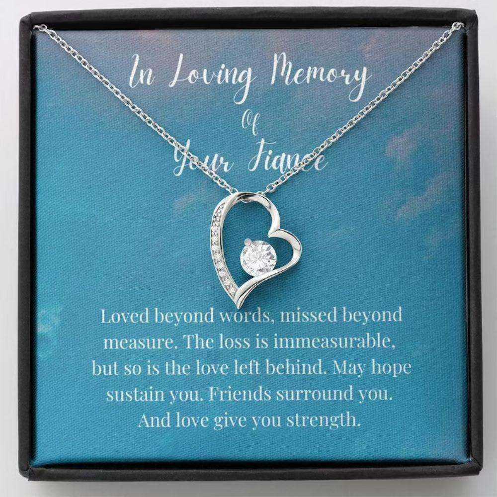 In Loving Memory Of Your Fiance Necklace, Memorial Gifts For Loss Of A Fiance Necklace Rakva