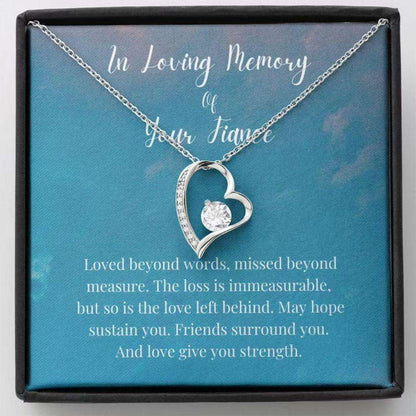 In Loving Memory Of Your Fiance Necklace, Memorial Gifts For Loss Of A Fiance Necklace Rakva
