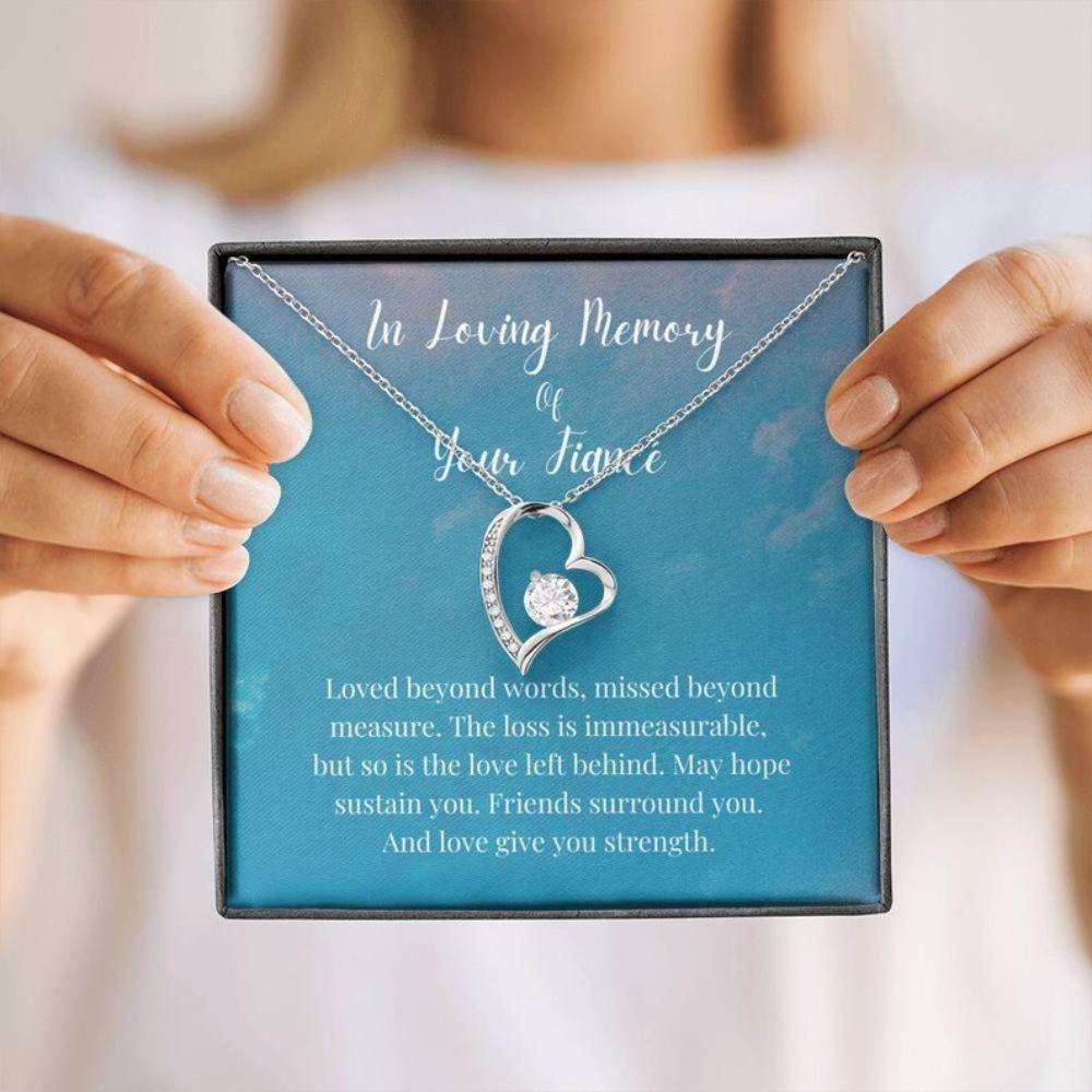 In Loving Memory Of Your Fiance Necklace, Memorial Gifts For Loss Of A Fiance Necklace Rakva