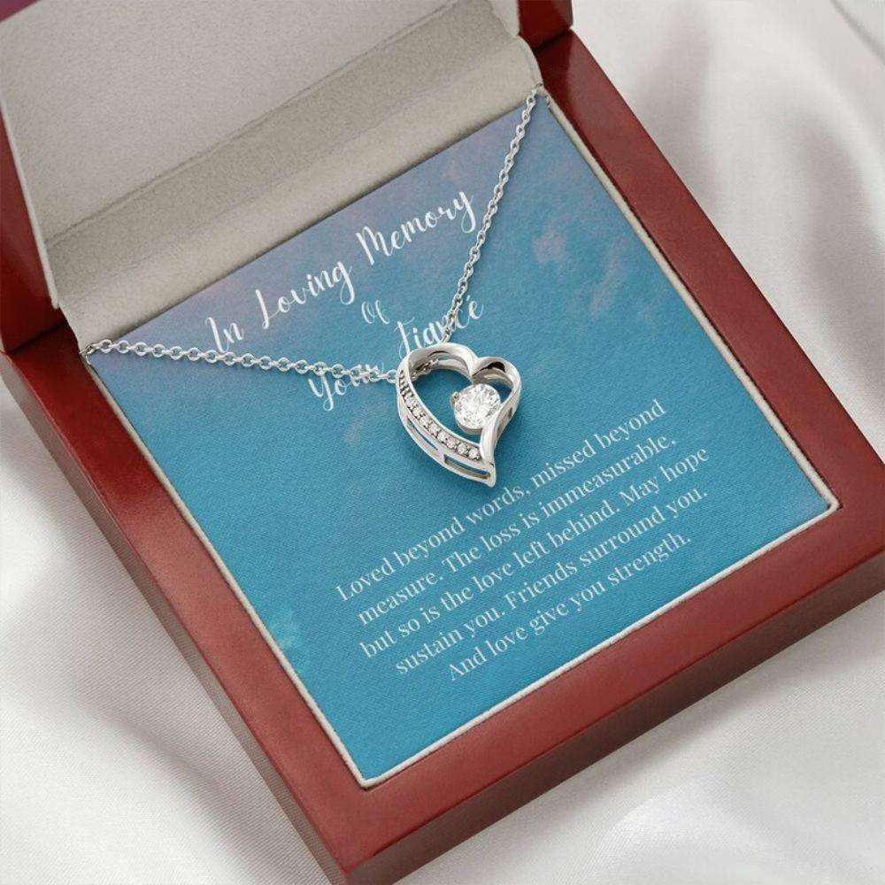 In Loving Memory Of Your Fiance Necklace, Memorial Gifts For Loss Of A Fiance Necklace Rakva
