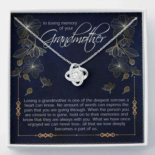 In Loving Memory Of Your Grandmother Necklace, For Loss Of Grandmother Gift, Memorial Gift, Condolence Gift, Sympathy Gift, Love Knot Rakva