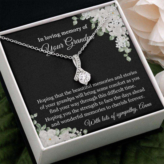 In Loving Memory Of Your Grandpa Necklace Gift, Memorial Grandfather Gift, Loss Of Grandpa Gift, Sympathy Gift For Lossing Grandpa, Remembrance Gifts Rakva