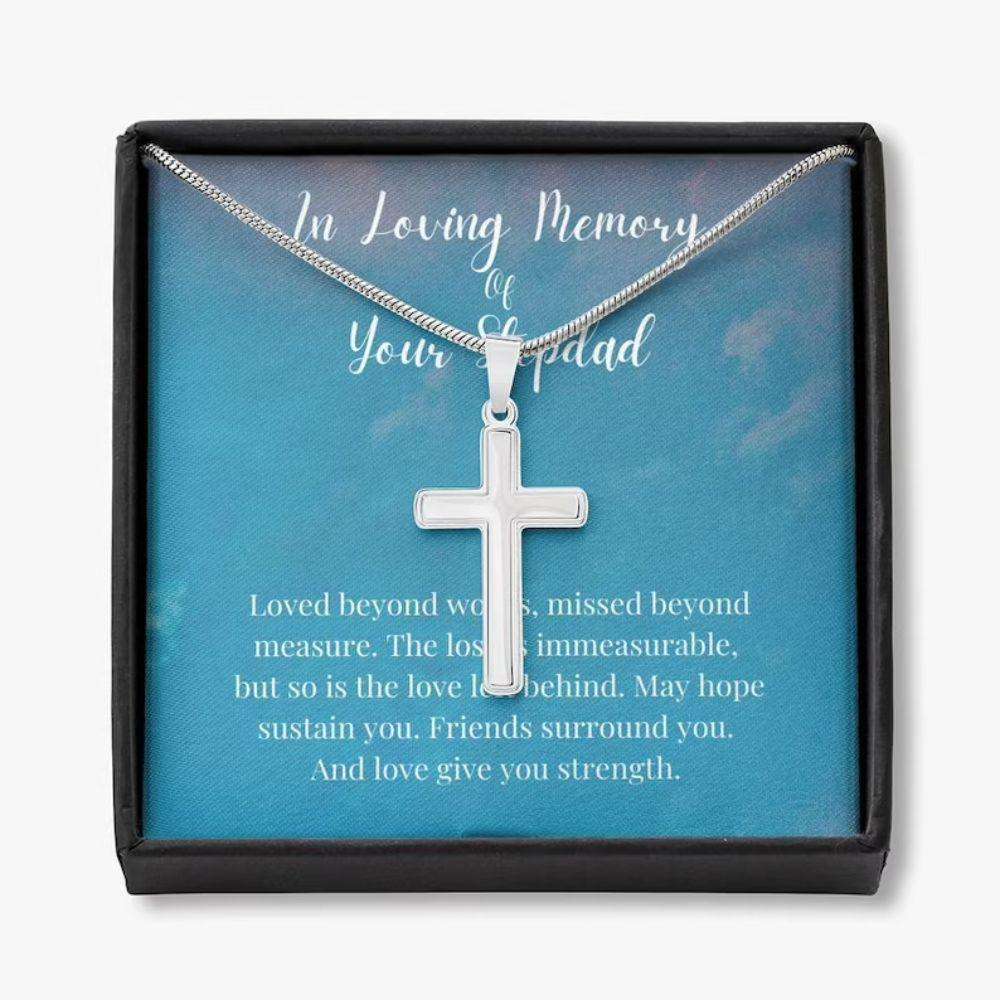 In Loving Memory Of Your Stepdad Necklace, Memorial Gifts For Loss Of A Stepfather Necklace Rakva